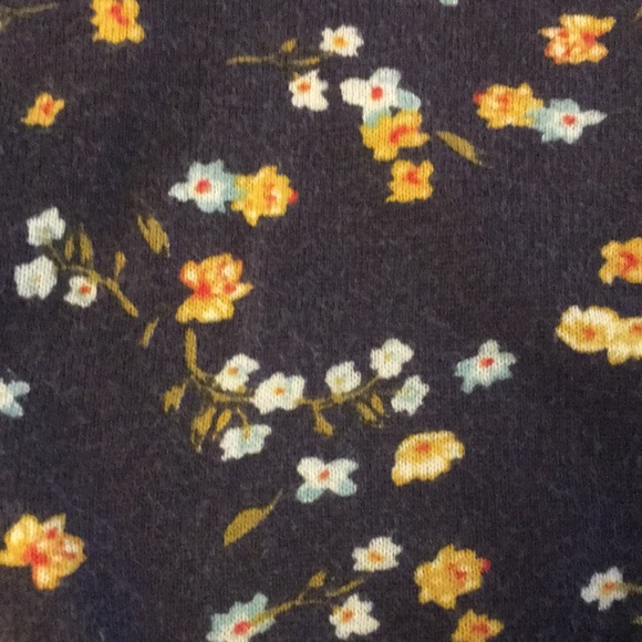 Loft Navy and Yellow Ditzy Floral Cardigan Size XS - Picture 2 of 2